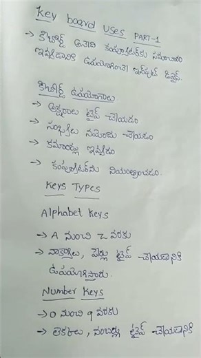 keyboard uses in telugu part 1
