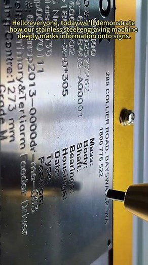 Deep Stainless Steel Engraving | Durable Sign Marking Demo