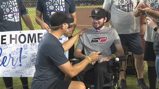 'Fact that he's here today is a miracle': Officer Tyler Moldovan presented with his official Phoenix police badge
