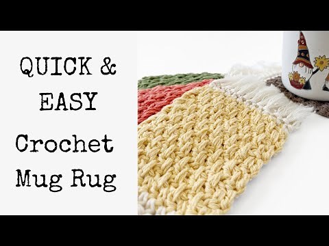 How to Crochet a Quick and Easy Mug Rug Coaster - The Brighton Free Crochet Pattern and Tutorial