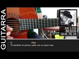 Christian Nodal - De Los Besos Que Te Di | Tutorial Guitarra Acústica Fácil (HD) Letra y Acordes