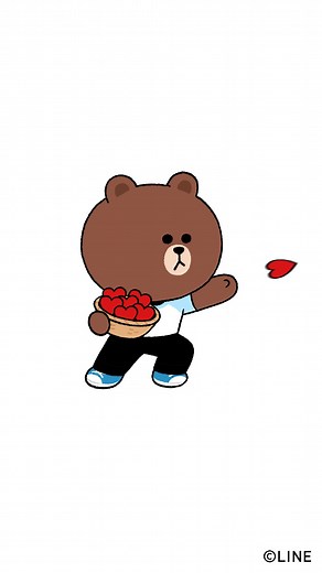 Whimsical Line Friends Love Beam Moment with Brown and Cony