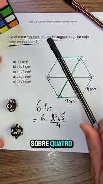 Hexágono regular área #matematica #concursos