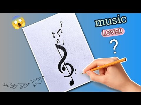 Easy Music Drawing | How To Draw Musical Notes | Drawing Tutorial | Music Drawing | Simple