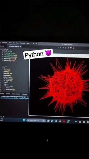 Red moon 🌝 using python programming || #14