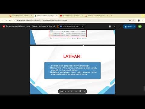 Pertemuan Ke-6 (Pemrograman Web) - Pengenalan Database MySQL