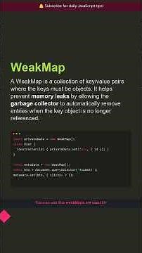 WeakMap In JavaScript - Best Practice Explained #shorts #javascript