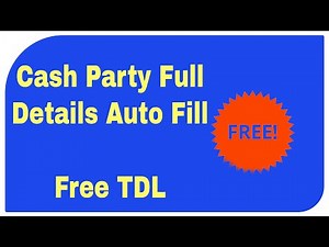 cash party details auto fill free tdl || tally prime free tdl || @TallyTdlSolution subscribe now
