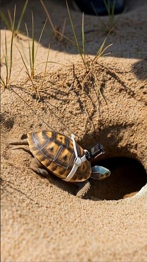 POV: Exploring the Hidden Burrow of a Gopher Tortoise Hatchling 🐢 #wildlife #pov #natureshorts