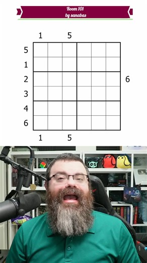 Sudoku Adventure 1102 "Room 101" by sanabas Solve here: https://sudokupad.app/adventure/1102-r101 Tracking Sheet (All 1000 puzzles): https://docs.google.com/spreadsheets/d/1y4BYBEuXbzReb_tx3bTUdKwynL2JveL3ob55g6c-D-Y/edit?usp=sharing #Sudoku #puzzle #sudokuadventure | Rangsk Puzzles