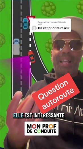 Réponse à @lolali le moniteur Auto ecole répond à une question du code de la route qui est méconnu même par ceux qui ont le permis . Beaucoup pense que quand l’autoroute est fluide, on doit s’arrêter au céder le passage alors que pas du tout. On parle évidemment d’une autoroute qui est fluide ##monprofdeconduite