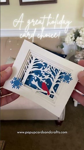 The Perfect Holiday Gift Unique Winter Cardinal Pop Up Handmade Card for Card Lovers and Nature Fans