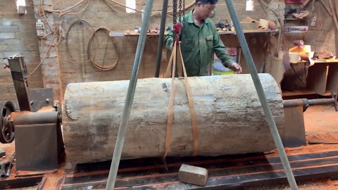 Mastering Wood Turning on a Giant Redwood Lathe