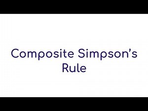 Composite Simpson’s Rule Basic Example
