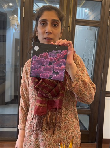 Moonlit Art: Dreamy Clouds Under a Gentle Moon