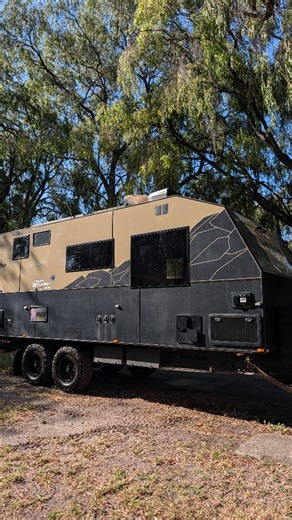 Leah & Tj | FREEDOM | TRAVEL | LIVING LIFE TO THE FULLEST ❤️ on Instagram: "We still froth on our van 🔥 Absolutely love it! Love the layout, the colours, the flat external black plate instead of checker plate, airbags, outside washing machine, flat tinted windows, EVERYTHING! We're so happy that we got to design our dream van that suits our family for the stage of life we're in 🙌 @greataussiecaravans"