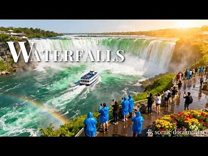 [1 Hour 15 Minutes] Relaxing Music & World’s Most Beautiful 100 Waterfalls | Background Music 4K