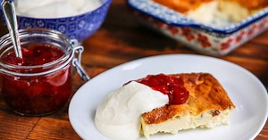 Ostkaka med keso, lättbakad dessert! | Fredriks Fika
