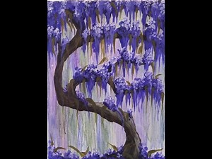 How to Paint a Wisteria an Angelooney Collaboration for Beginners