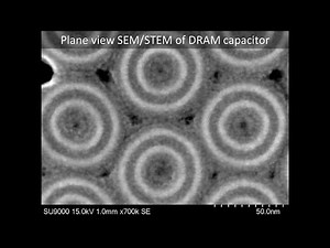 [Electronics] Plane view SEM/STEM of DRAM capacitor