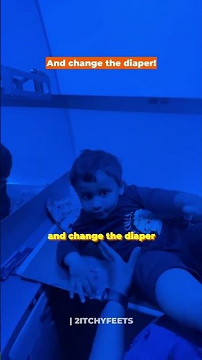 How to change baby diaper on airplane. #travelwithbaby #series #episode10