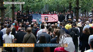 2.1K views · 67 reactions | Memorial services are being held across the U.S. in honor of the nearly 3,000 people who died in the 9/11 terror attacks 22 years ago. Join us for a moment of silence. https://cbsn.ws/3redbnx | CBS Mornings | Facebook