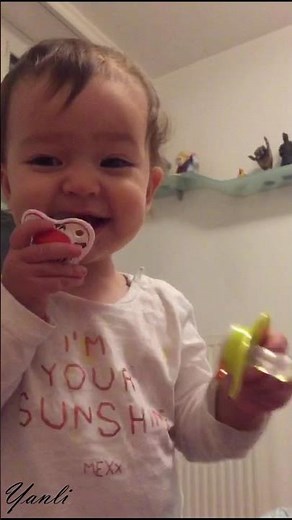 Baby Girl DISCOVERS Pacifier - Funny Baby Videos