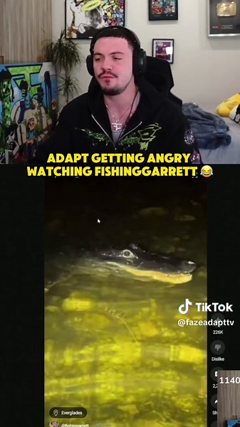 Adapt was mind blown by what @Fishingarrett is doing down in the Florida everglades 😳 (Twitch - Adapt) #faze #adapt #fazeadapt