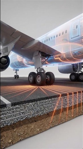 Full Aircraft 3D on Runway #plane3d #runway #fullplane #3dvideo