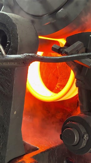 Inside the forging factory Perfect Symmetry: The Ring Rolling Process #forge #machine #forging