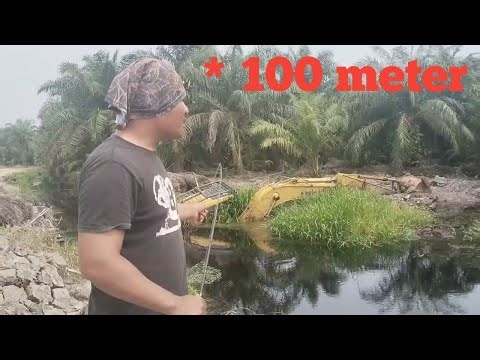 Cesting gabus di spot excavator tenggelam...! 