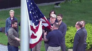 22K views · 414 reactions | WATCH: The U.S. flag is raised at the American embassy in Kyiv, marking the official resumption of operations in the Ukrainian capital. | Meet the Press | Facebook