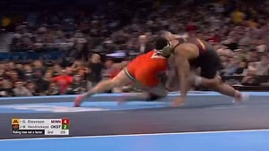 UPSET ALERT!!! Oklahoma State University’s Wyatt Hendrickson won the NCAA heavyweight wrestling championship in a stunning victory against Olympic champion and two-time NCAA champ Gable Steveson of Minnesota tonight in Philadelphia. In one of the biggest upsets in NCAA wrestling history, Hendrickson won 5-4 👏🏻👏🏻👏🏻 | Lacie Lowry
