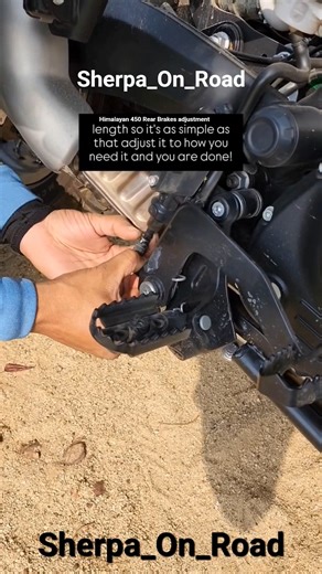 How to Adjust Rear Brake Lever Reach on Royal Enfield Himalayan 450 #shorts #himalayan450 #bike
