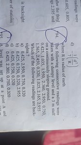 The following consecutive readings were taken with a dumpy leve... | Filo