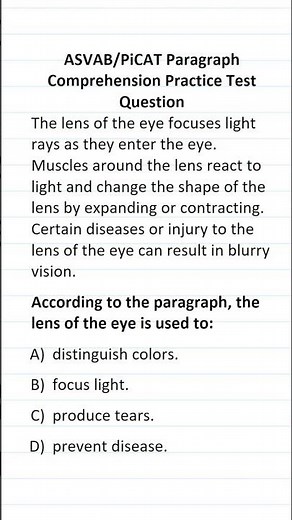 Ace the ASVAB: Paragraph Comprehension Practice Test #acetheasvab #grammarhero