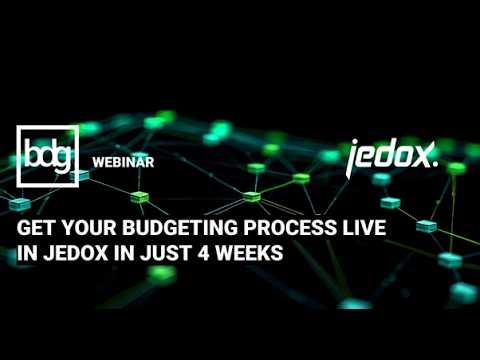 Get your budgeting process live in Jedox in just 4 weeks