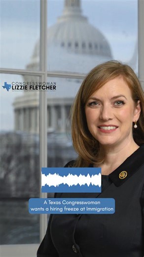 Good to chat with Barbara Schwarz about my bill to freeze hiring at ICE until there is accountability, transparency, and procedural reform to ensure the safety of the American people. | Congresswoman Lizzie Fletcher