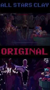 FNF Mario's Madness All Stars Clay VS Original Lyrical Animation Comparison!