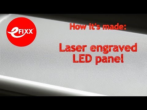 Laser engraving LED backlight panels - How it's made - Unibox factory tour