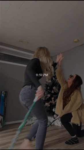 Basement battles, mini sticks and a couple of mamas still running the game 🥅 🏒 #ministicks #hockeylife #mompower #basementbattles #hockey