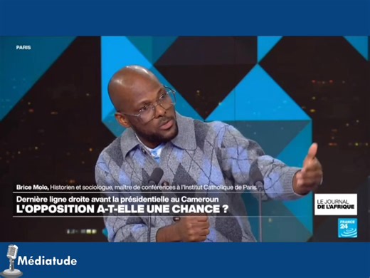 38K views · 971 reactions | [VIDÉO-REPLAY] Pour Brice Molo sur France 24, la faction de l'opposition qui semble avoir pris plus de poids c'est celle de Issa Tchiroma Bakary. Suivez son analyse dans Le Journal de l'Afrique de ce 10 octobre. #Médiatude | Médiatude | Facebook