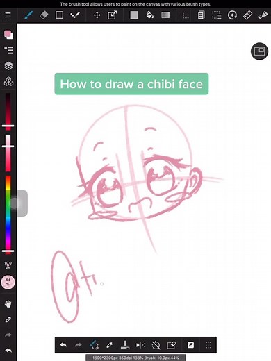 How to Draw a Chibi Face Tutorial