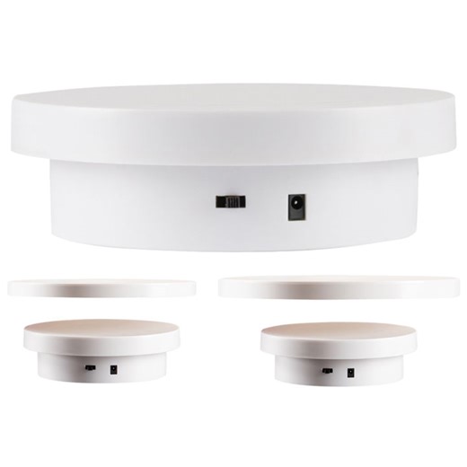 [จัดส่งในพื้นที่] Motorized Rotating Display Stand Electric Turntable 360 Degree Rotating Automatic Revolving Platform Jewelry Display Stand for Photography Products [1-3 วันมาถึง] | Lazada.co.th