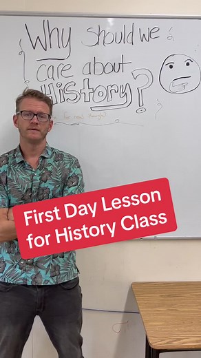 The first day of school I try to grab students by their brains and get them finding value in learning history! I want to hit them with some relevance so that for the rest of the year, they have an understanding of why history matters and how it could be useful to learn or how they can apply the lessons to their own lives and use it to help create a better world. Because history matters. And students should think about why that's so.. #historyteacher #iteachhistory #firstdayofschoolactivities #ne