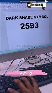 Insert Dark Shade Symbol Code in Ms. Word #msword #shortsfeed #computer #shorts