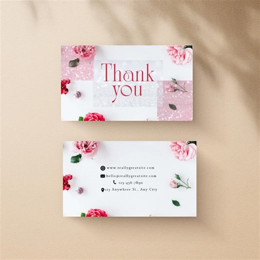 Editable Beauty Business Card Template: Modern Aesthetician Design (digital Download)