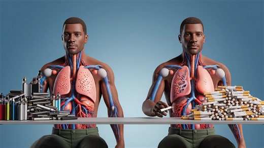 Cigarettes vs Vaping- Which One is ACTUALLY Killing You Faster__Full-HD_60fps. Cigarettes vs Vaping - which one is actually killing you faster? In this comprehensive medical breakdown, we compare the real health risks of smoking cigarettes versus vaping e-cigarettes. 🚬 CIGARETTES: THE KNOWN KILLER Every puff delivers 7,000 chemicals including 70 known carcinogens. Smoking kills 480,000 Americans yearly through lung cancer, heart disease, COPD, and stroke. 80% of lung cancers are caused by smoki