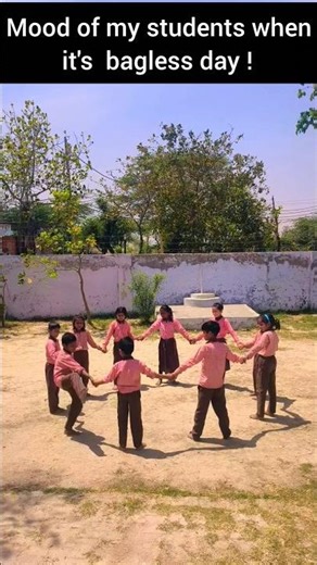 Bagless day mood of students , Balance coordination & fun #shorts