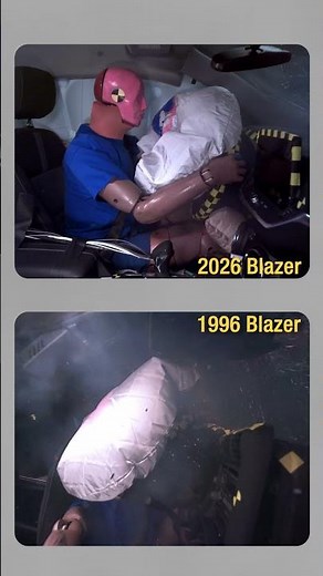 1996 vs 2026 crash test